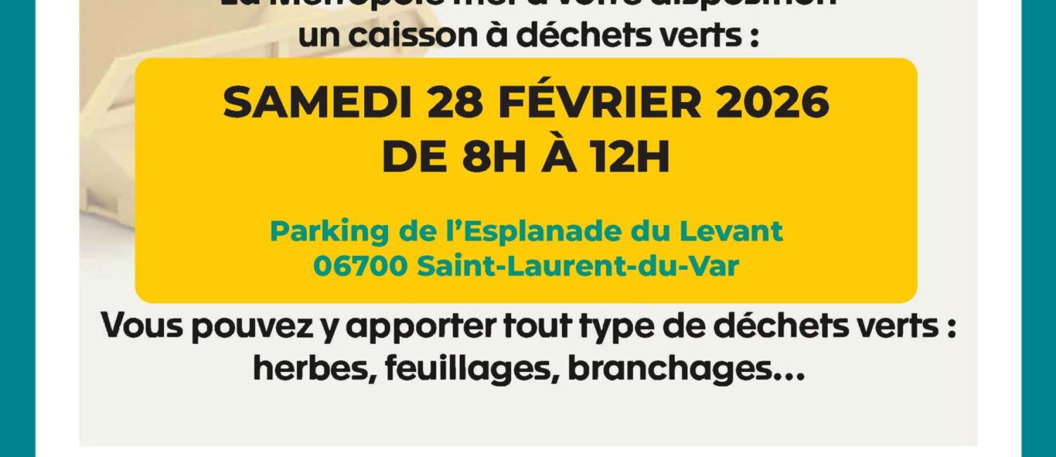 Affiche collecte déchets verts.