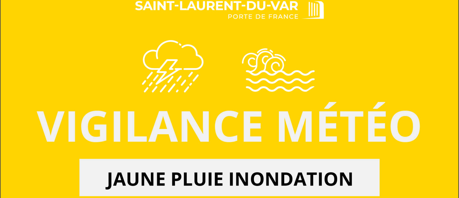 Visuel Vigilance Jaune Pluie Inondation.