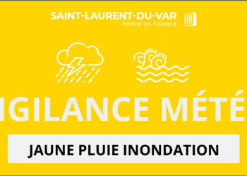 Visuel Vigilance Jaune Pluie Inondation.