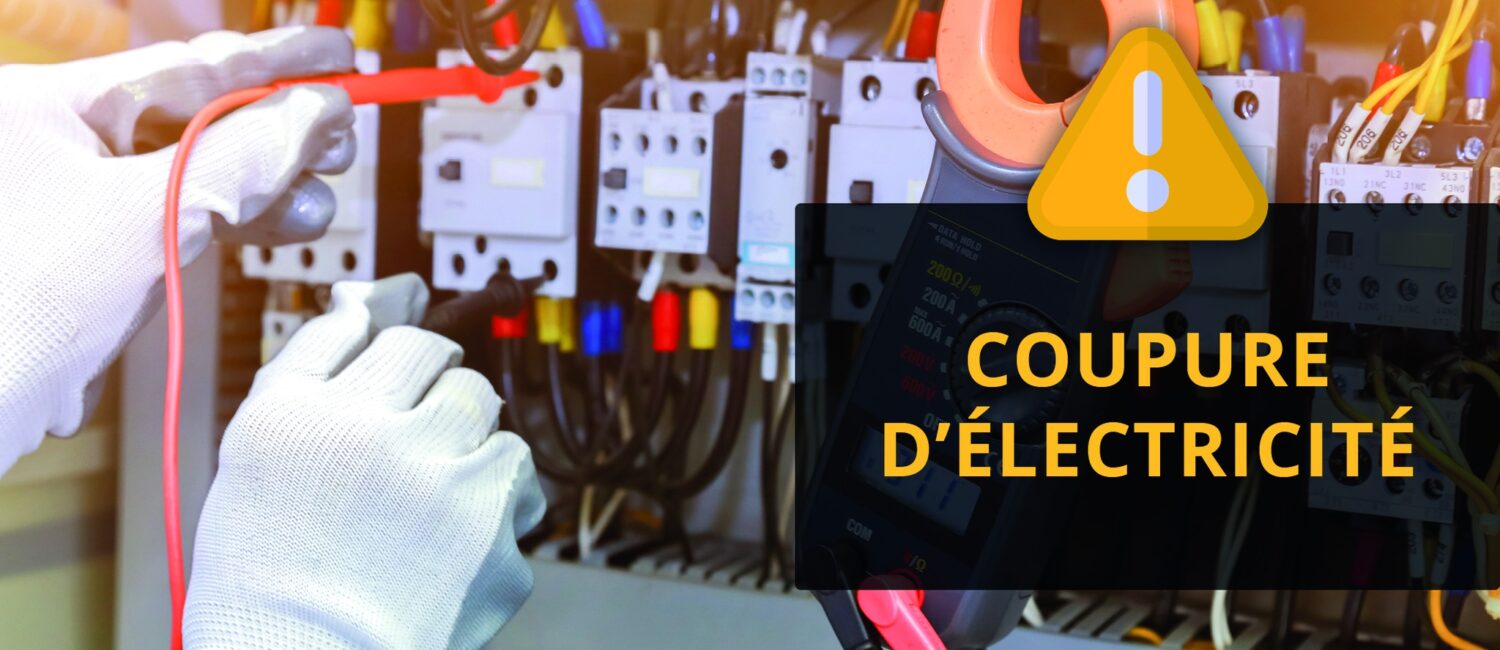 Affiche coupure d'électricité.
